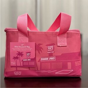 Trader Joe’s Insulated Mini Tote Pink NWT